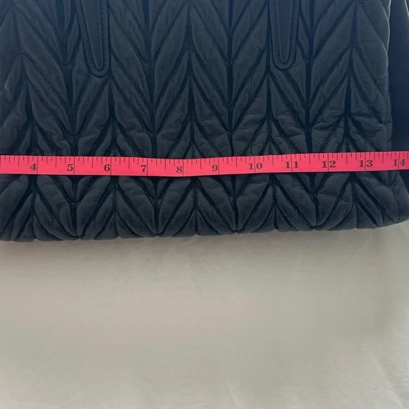 Coach Black Quilted Satchel with Gold Chain